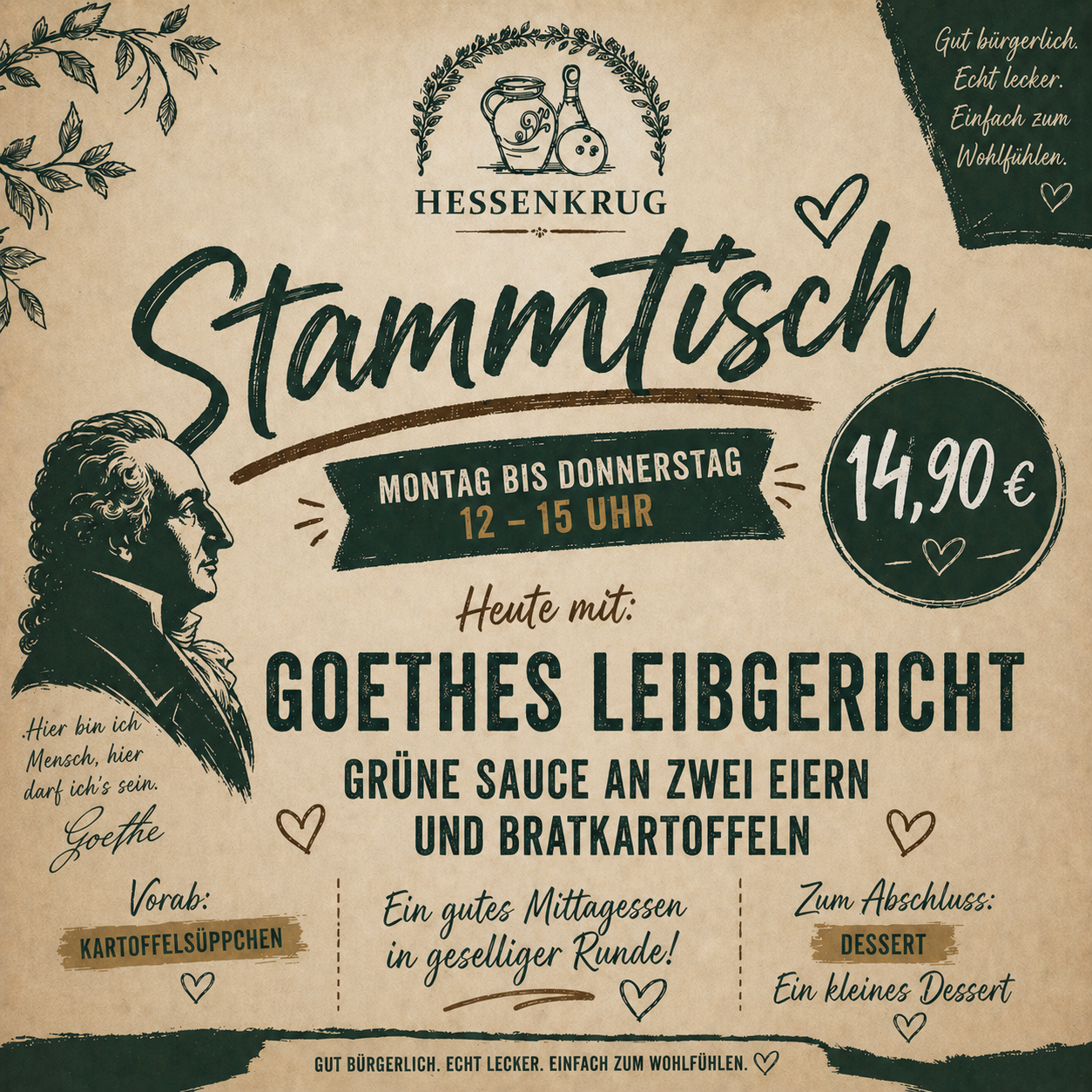 Mittwoch Mittagstisch: Goethes Leibgericht